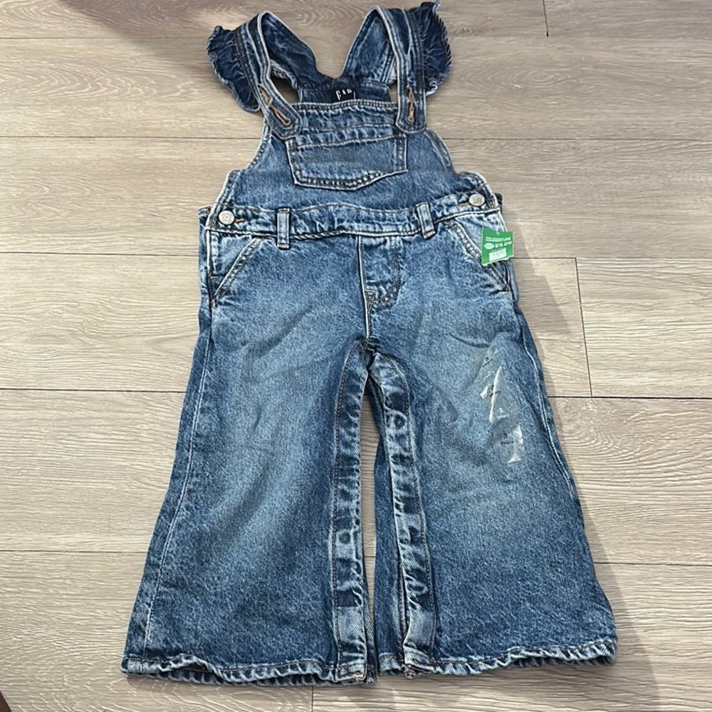 Flare Blue Denim Kids Overalls